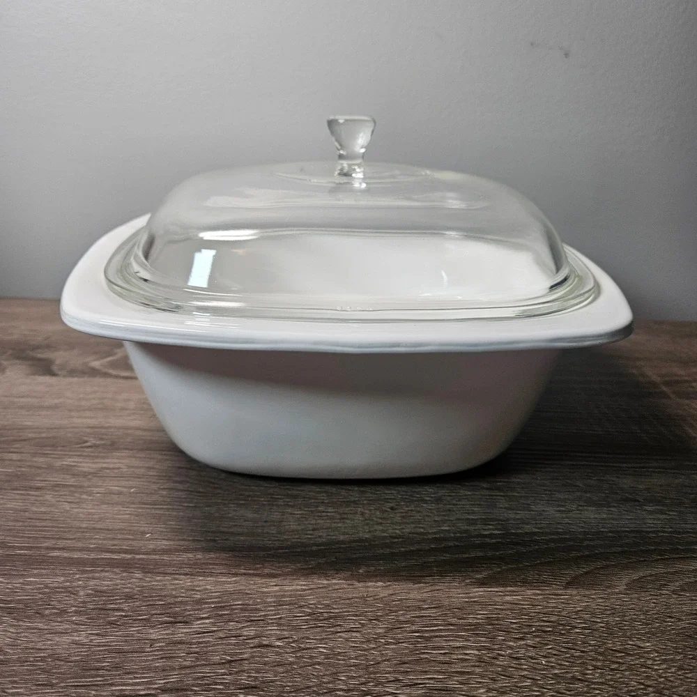 Vintage Corning Ware Blue Cornflower 4 Qt Dutch Oven P-34-B with Glass Lid USA